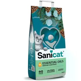 Sanicat Essential Oils Sedir ve Okaliptus Kokulu 10 kg Kedi Kumu
