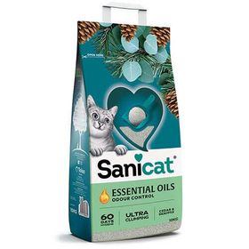 Sanicat Essential Oils Sedir ve Okaliptus Kokulu 10 kg Kedi Kumu