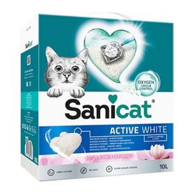 Sanicat Lotus Çiçeği Kokulu 2x10 lt Active White Süper Topaklanan Kedi Kumu