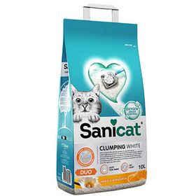 Sanicat Tozsuz Vanilya ve Mandalina Kokulu 2x10 lt Topaklanan Kedi Kumu