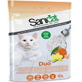 Sanicat Vanilya-Narenciye Kokulu Topaklanan 10 lt Kedi Kumu