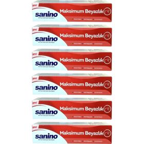 Sanino 6x75 ml Maksimum Beyazlık Diş Macunu