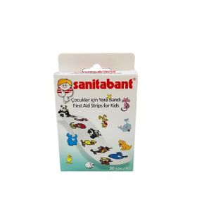 Sanitabant Desenli 20'li 630 Çocuklar İçin Yara Bandı