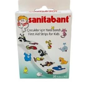 Sanitabant Desenli 20'li 630 Çocuklar İçin Yara Bandı