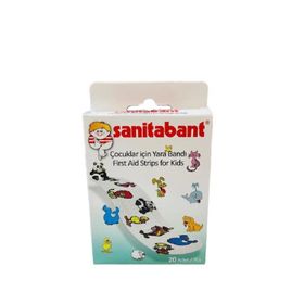 Sanitabant Desenli 20'li 630 Çocuklar İçin Yara Bandı
