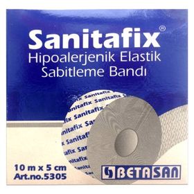 Sanitafix 10 mt 5 cm Hipoalerjik Elastik Sabitleme Bandı