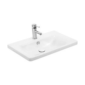 Sanovit Soft 55 cm Beyaz Konsollu Oval Köşeli Lavabo