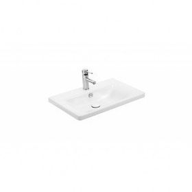 Sanovit Soft 65 cm Beyaz Konsollu Oval Köşeli Lavabo