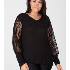 Şans 65N12468 Siyah Kadın Bluz