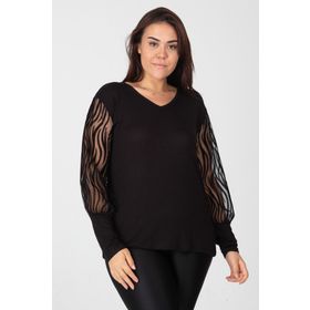 Şans 65N12468 Siyah Kadın Bluz
