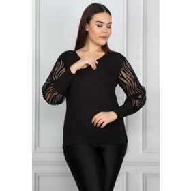 Şans 65N17976 Siyah Kadın Bluz