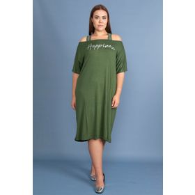 Şans 65N27473 Haki Kadın Elbise