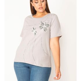 Şans 65N27881 Gri Kadın Bluz
