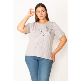 Şans 65N27881 Gri Kadın Bluz