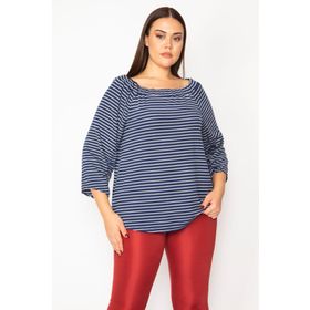 Şans 65N29608 Lacivert Kadın Tunik