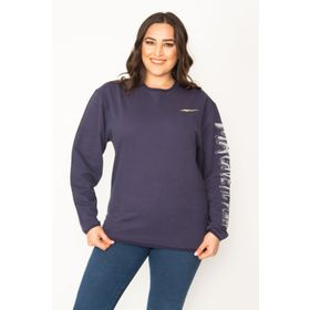 Şans 65N31025 Lacivert Kadın Sweatshirt