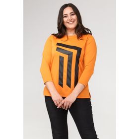 Şans 65N31124 Turuncu Kadın Bluz