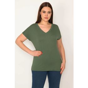 Şans 65N32188 Haki Kadın Bluz