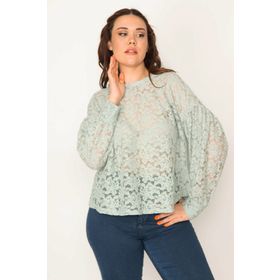 Şans 65N32571 Yeşil Kadın Bluz