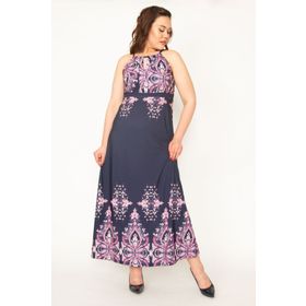 Şans 65N32746 Lacivert Kadın Elbise