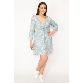Şans 65N32937 Mavi Kadın Tunik