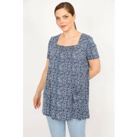 Şans 65N32938 Lacivert Kadın Tunik