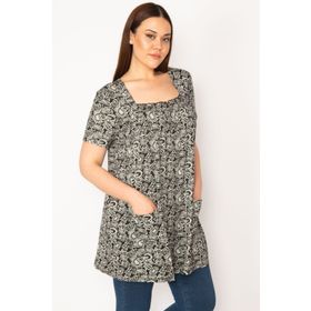 Şans 65N32938 Siyah Kadın Tunik