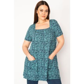 Şans 65N32938 Yeşil Kadın Tunik