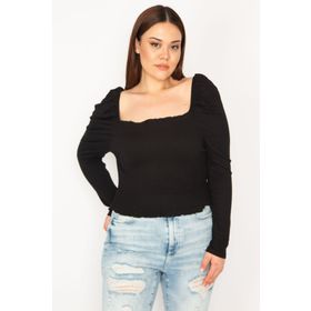 Şans 65N32962 Siyah Kadın Bluz