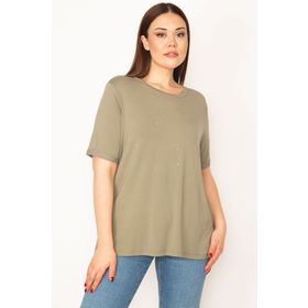Şans 65N32984 Haki Kadın Bluz