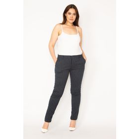 Şans 65N33083 Lacivert Kadın Pantolon