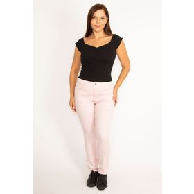 Şans 65N34542 Pembe Kadın Pantolon