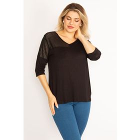 Şans 65N34631 Siyah Kadın Bluz