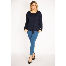 Şans 65N35217 Lacivert Kadın Bluz