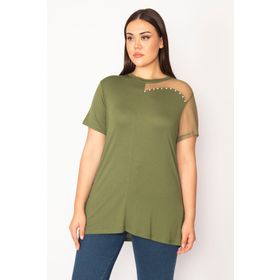 Şans 65N35670 Haki Kadın Bluz