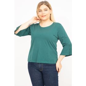 Şans 65N35766 Yeşil Kadın Bluz