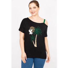 Şans 65N35874 Siyah Kadın Bluz