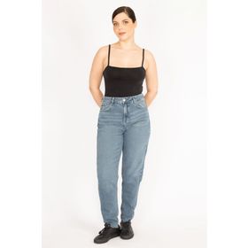 Şans 65N36271 Mavi Kadın Kot Pantolon