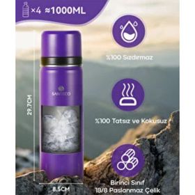 Santeco Kolima 2 Kapaklı 1 lt Mor Termos
