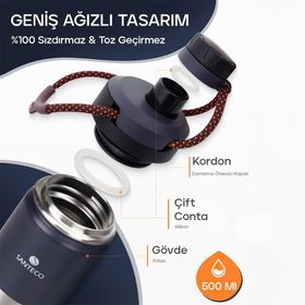 Santeco Ktwo 500 ml Lacivert Termos