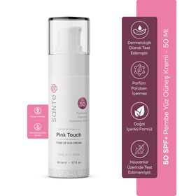 Santeplus Pink Touch Ton Eşitleyici SPF50+ Pembe 50 ml Yüz Güneş Kremi