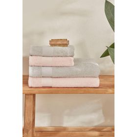 Sarah Anderson Alven Pudra-Gri 4 Parça Hamam Seti