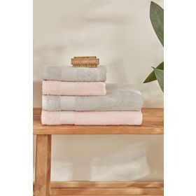 Sarah Anderson Alven Pudra-Gri 4 Parça Hamam Seti