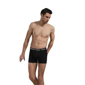 Saran 3103 Likralı Pamuklu 10 Adet Siyah Erkek Boxer