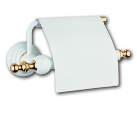 Saray Banyo Artemis Beyaz Gold Kapaklı Kağıtlık