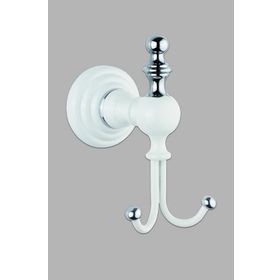 Saray Banyo Artemis Beyaz Krom İkili Bornozluk