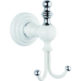 Saray Banyo Artemis Beyaz Krom İkili Bornozluk