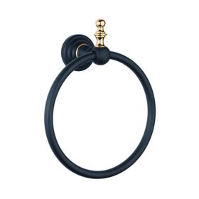 Saray Banyo Artemis Siyah Gold Daire Havluluk