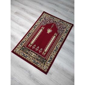 Saray Halı 10557KPS Pusulalı Namazlık Kırmızı Seccade 65x115 cm Halı