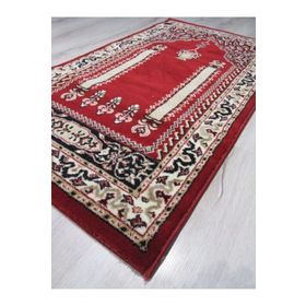 Saray Halı 10557KPS Pusulalı Namazlık Kırmızı Seccade 65x115 cm Halı